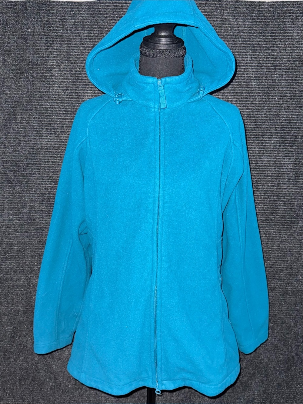 Duluth Trading Co Women's S Shoreline Fleece Windproof Teal Blue Coat 27708 Hood